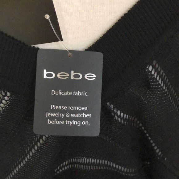 NEW bebe Cold shoulder batwing delicate sweater S - Picture 5 of 10